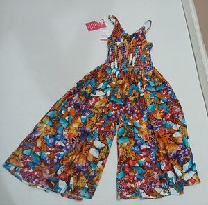 Colorful Butterfly Print Jumpsuit
